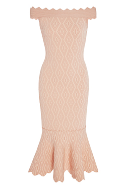 Jonathan Simkhai Diamond Jacquard Off-The-Shoulder Dress