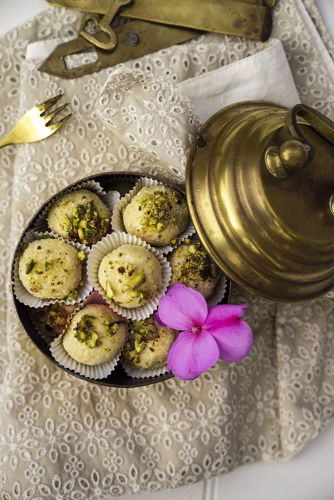 Golden Tiffin Coconut Ladoo recipe