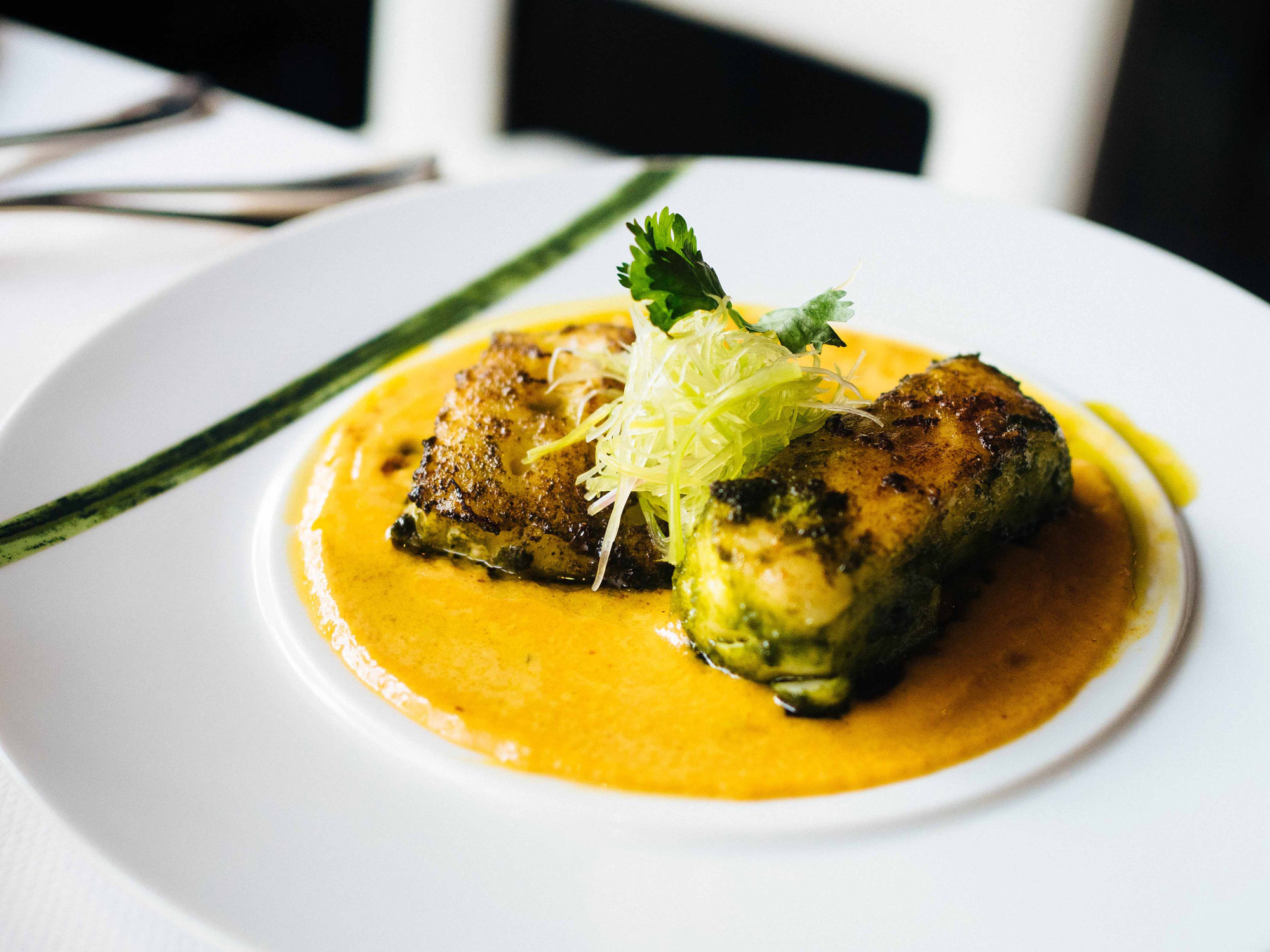Green Chilli Tulsi and Pinenut Fish